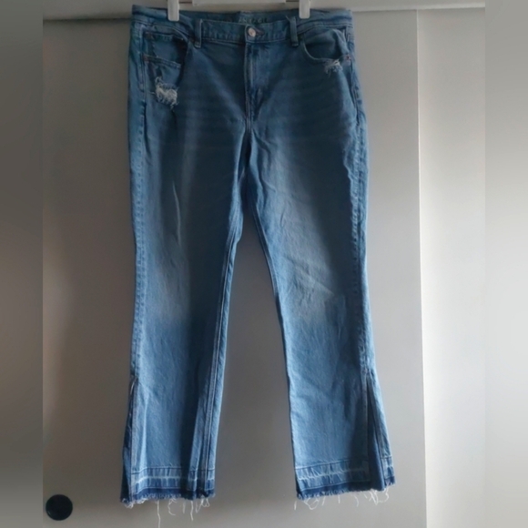 American Eagle '90s Low Rise Skinny Kick Boot Jeans Size 16 - Picture 3 of 11